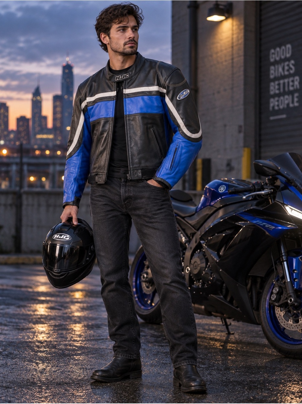 HJC Leather Motorcycle Jacket